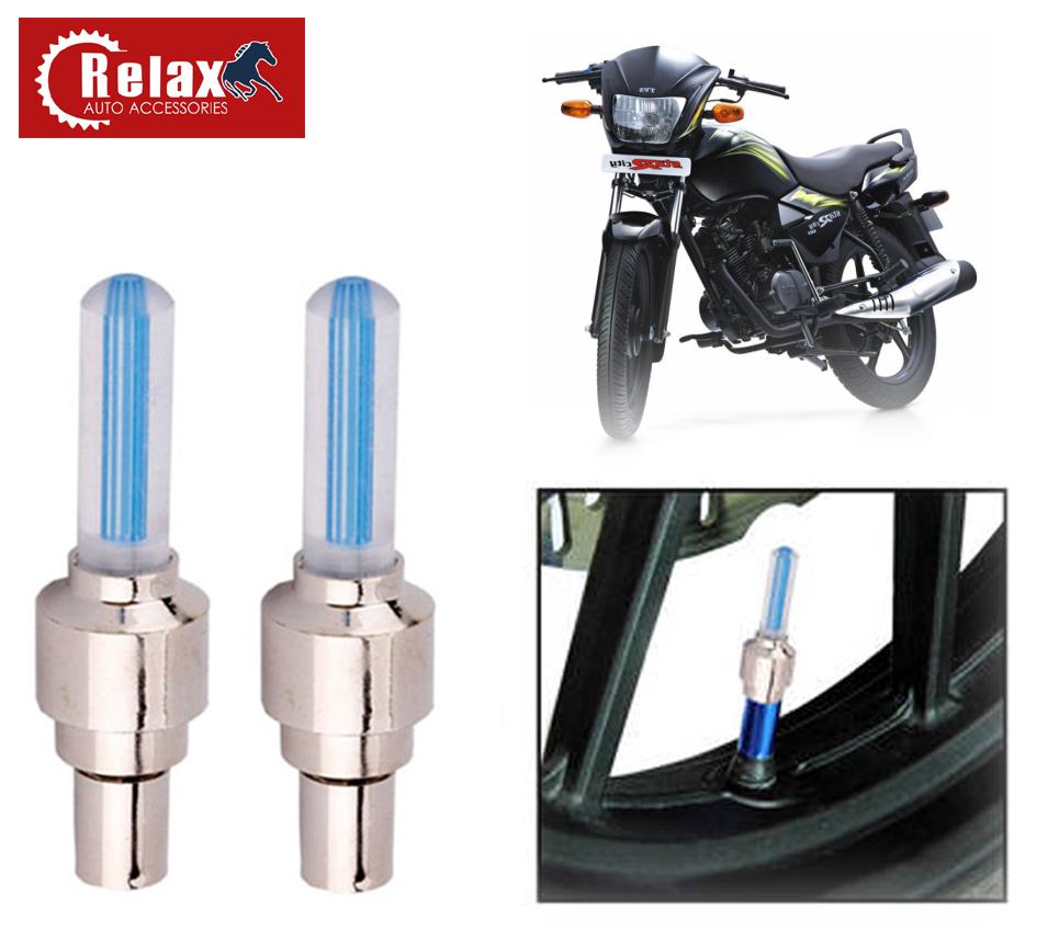 Buy Relax Tyre Led Motion Sensor Blue Light For TVS Star City Plus (Set