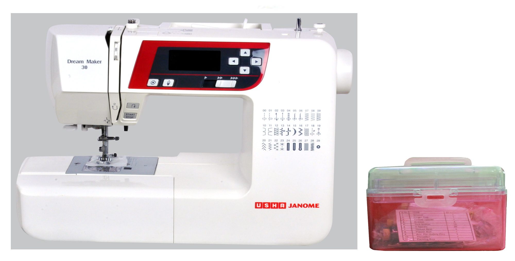Buy Usha Dream Maker 30 Automatic Sewing Machine + Usha Sewing Kit
