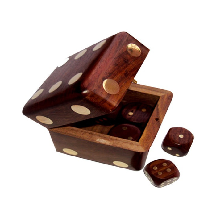 wooden dicebox