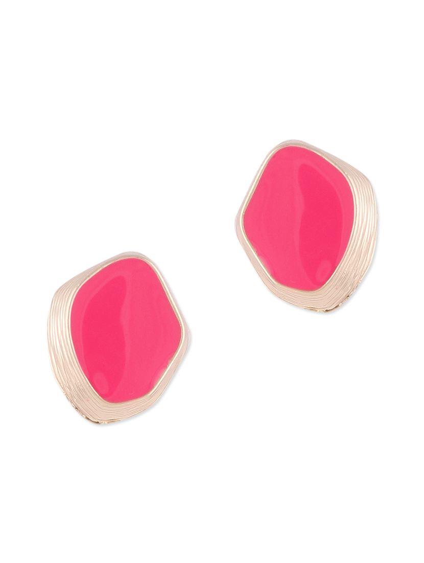 Madeline Handmade Studs - Fuscia