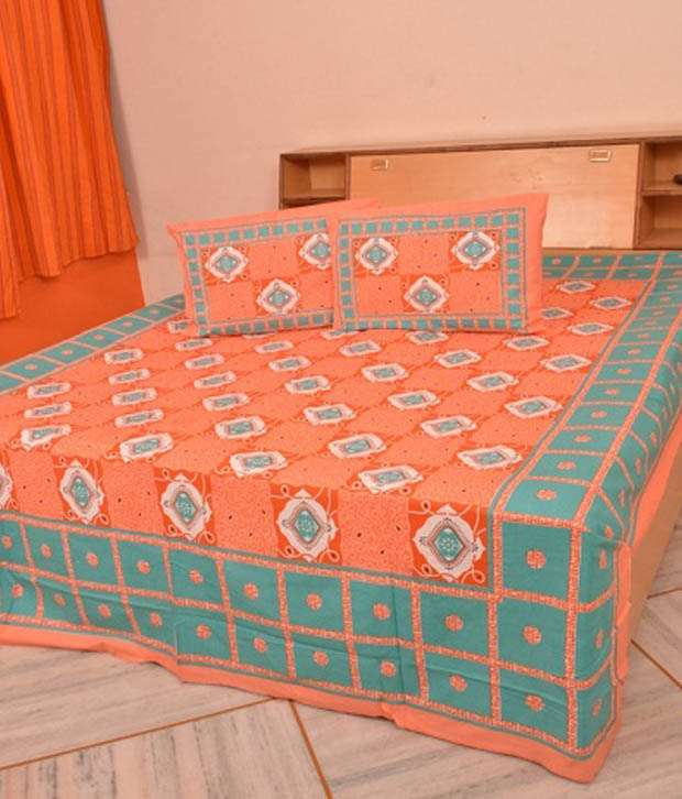 The Handicraft House Sanganeri Rajasthani Jaipuri Bedsheet