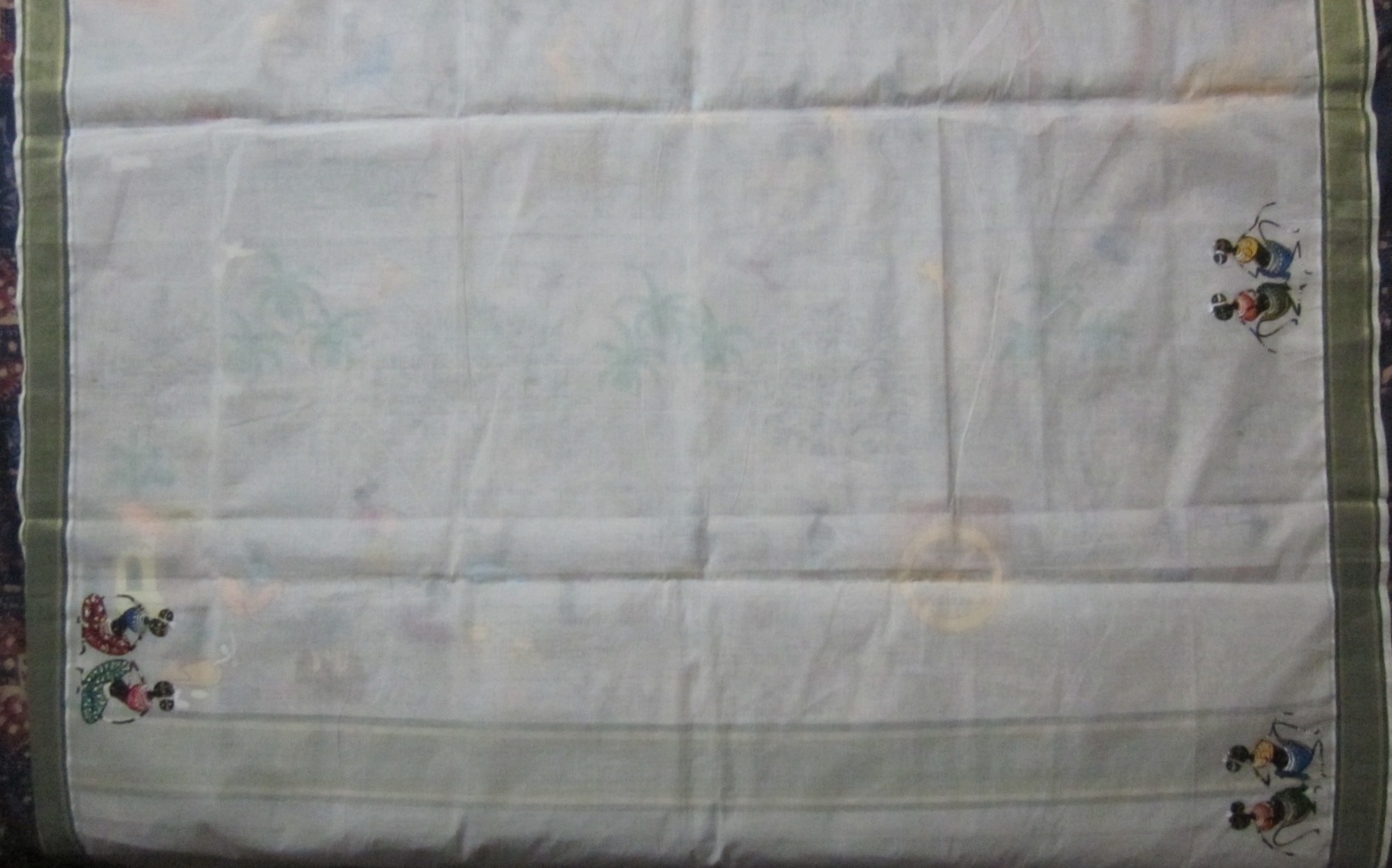 Multi Tribal Printed Silk Saree With Unstitched Blouse Piece