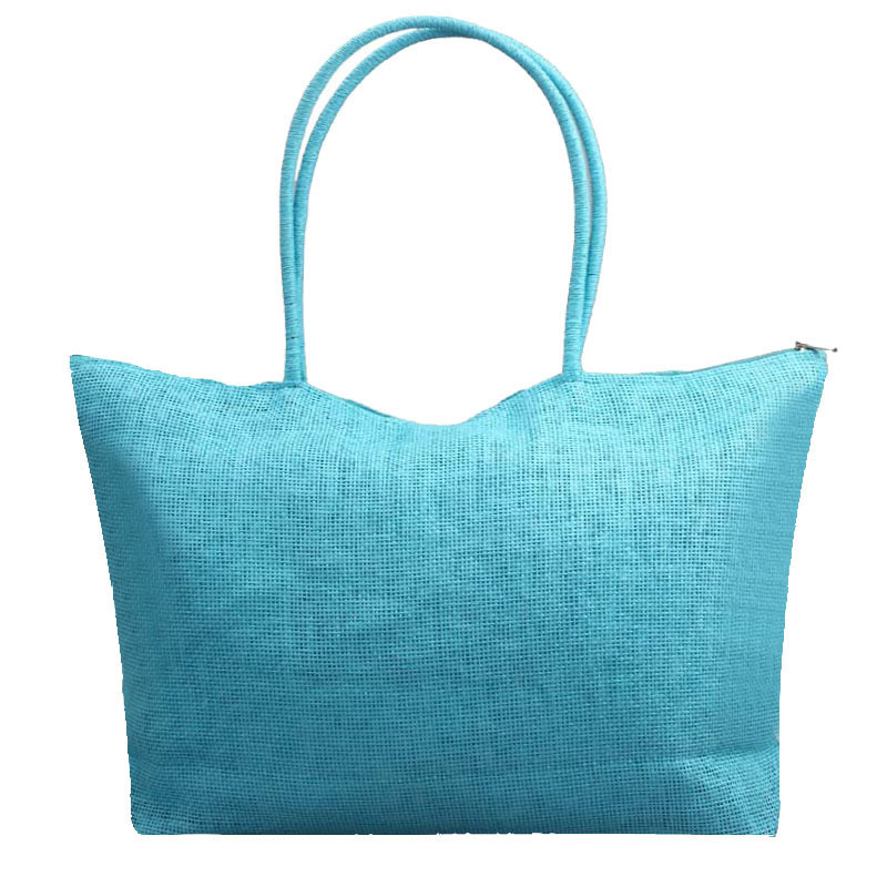 Modo Vivendi Candy Color Large Straw Beach Bags Light Blue