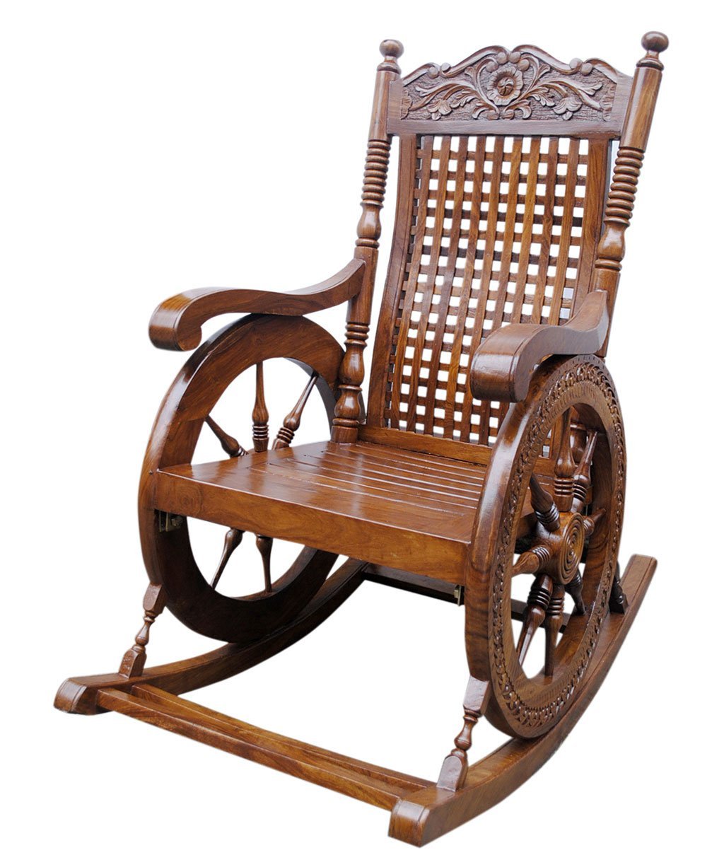 Buy Shilpi Hand Carved Rocking Chair Online From Shopclues