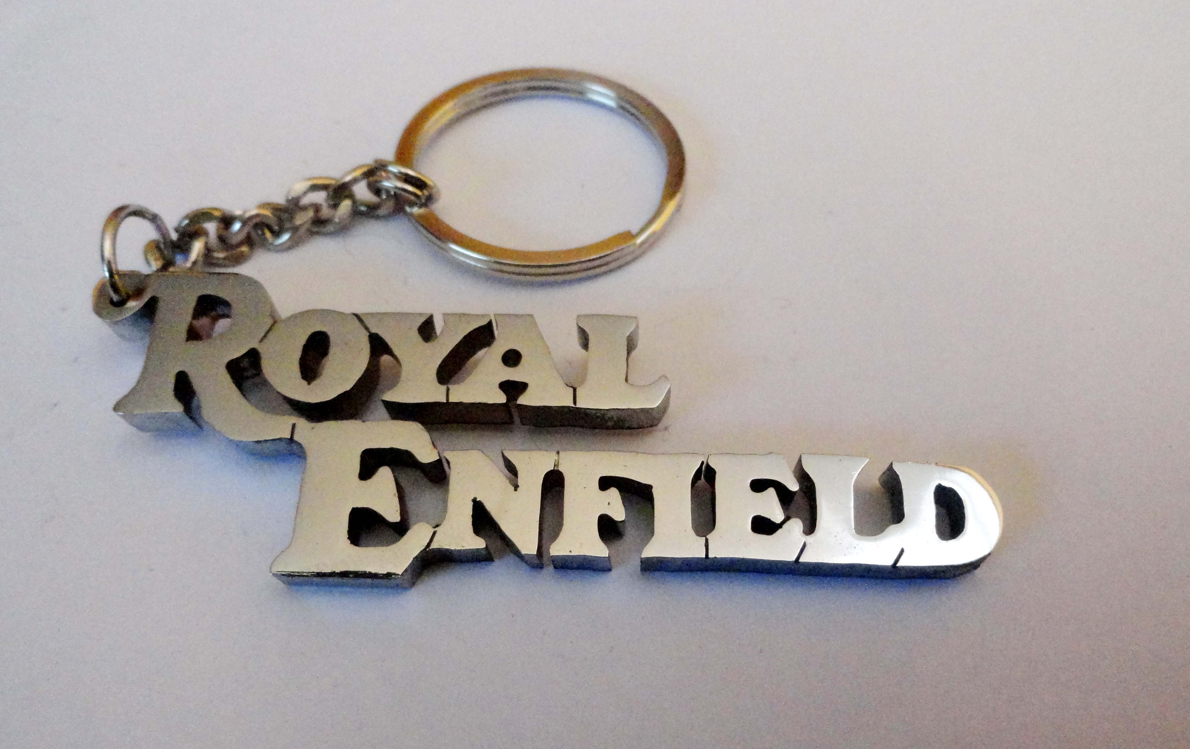 Royal Enfield Personal Name Keychain handcarved Key chain UNIQUE