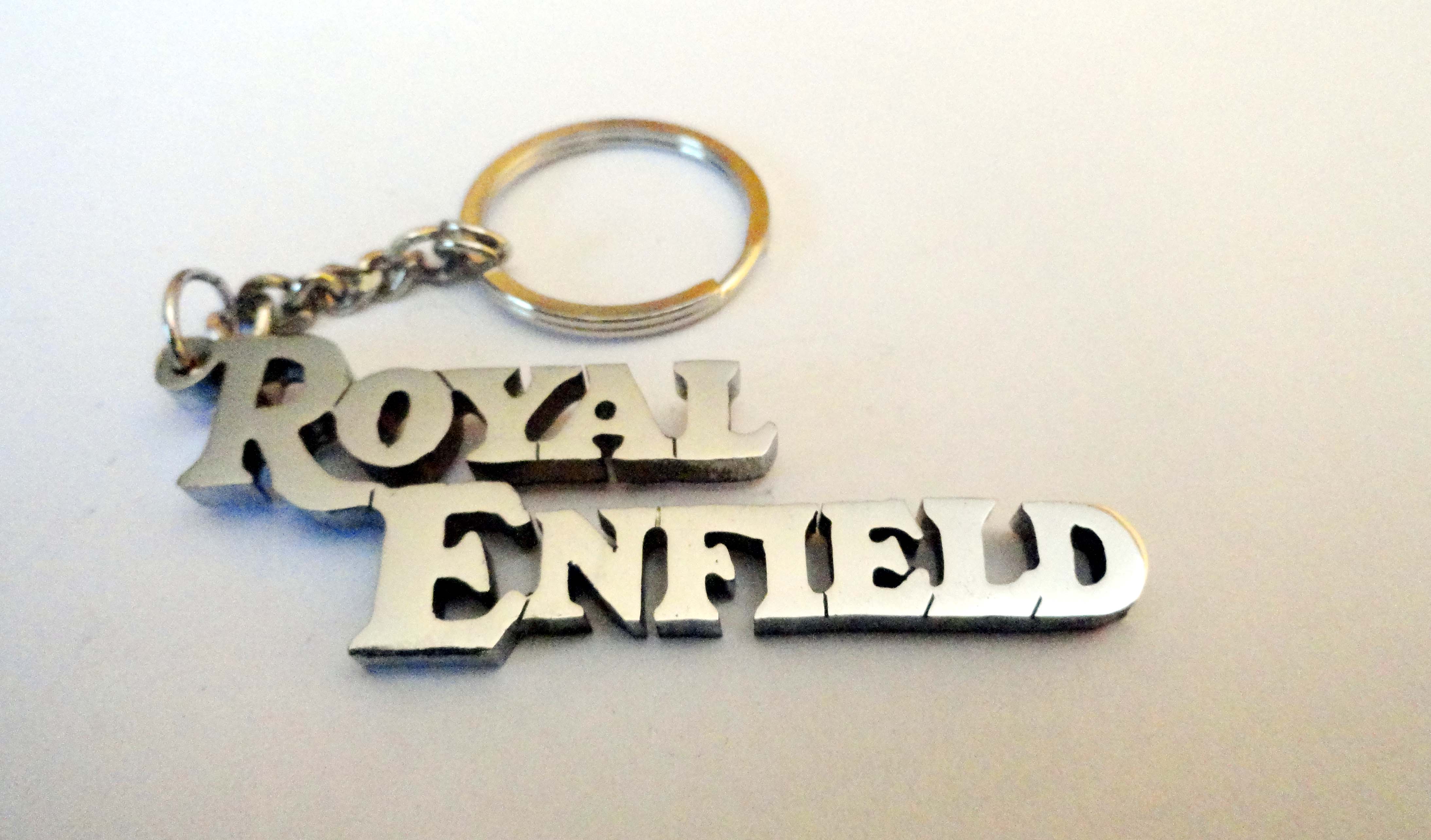 Royal Enfield Personal Name Keychain handcarved Key chain UNIQUE