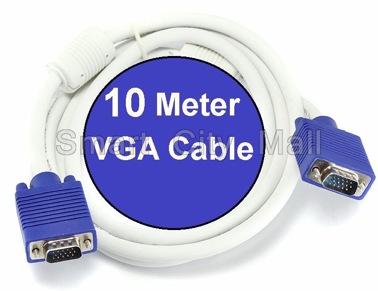 VGA VGA Cable Laptop Pc LCD MONITOR Projecter 10 Mtr.