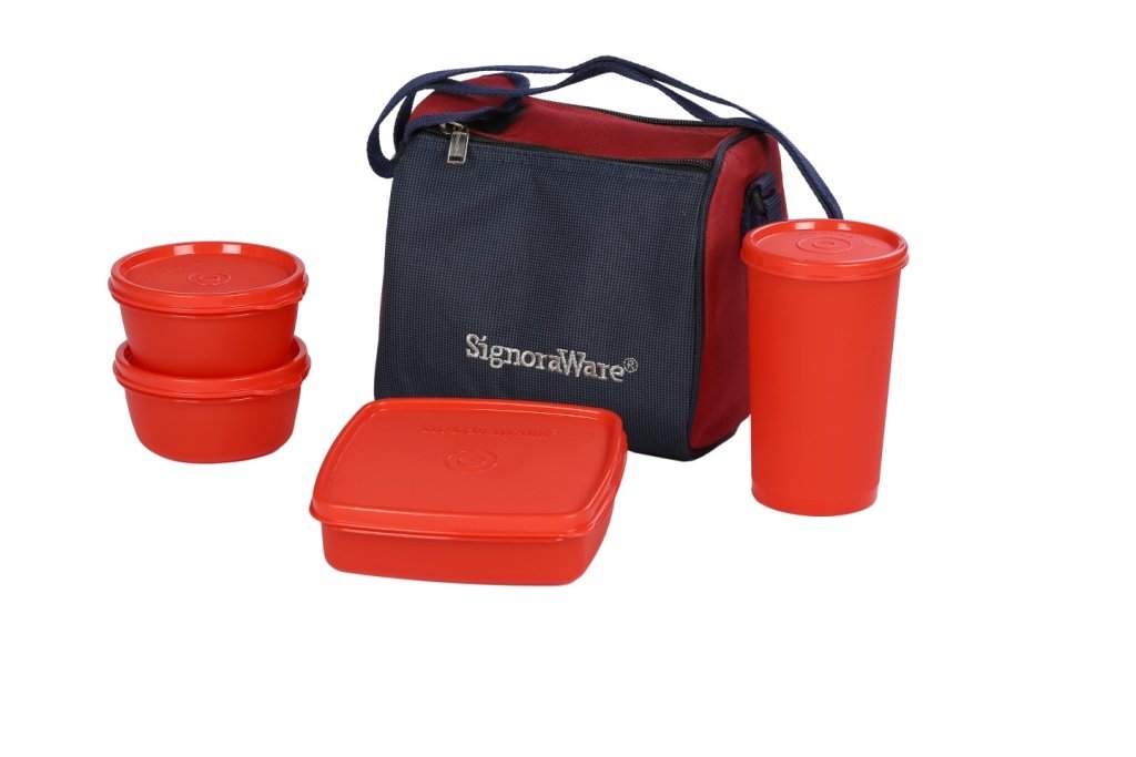 Buy Signoraware Best Lunch Box - 513 - Red Color Online @ ₹449 from ...