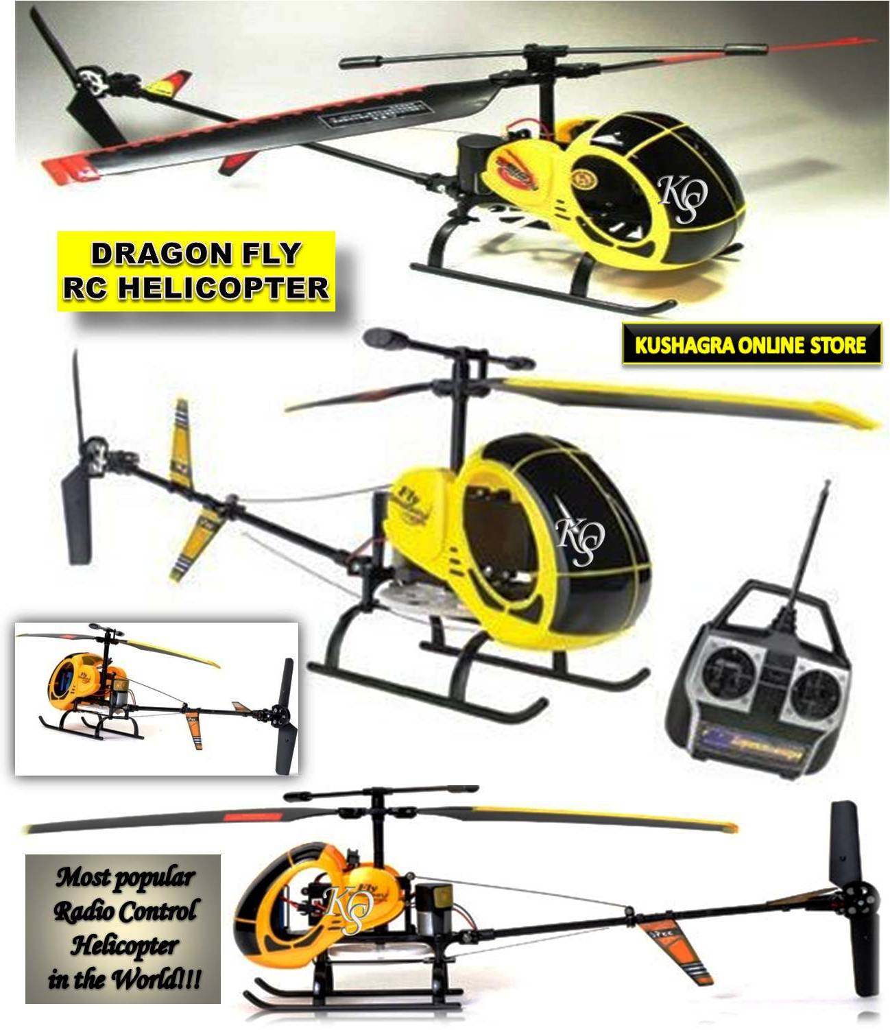 World's Most Popular DragonFly Radio Remote Control RC Real Look Helicopter