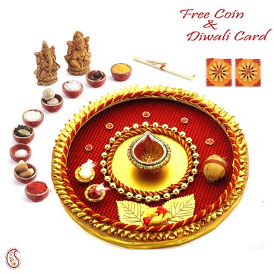 Buy Beautiful Handcrafted Aarti Shagun Thali Online @ ₹701 from ShopClues