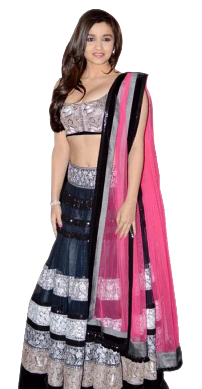 alia black lehenga