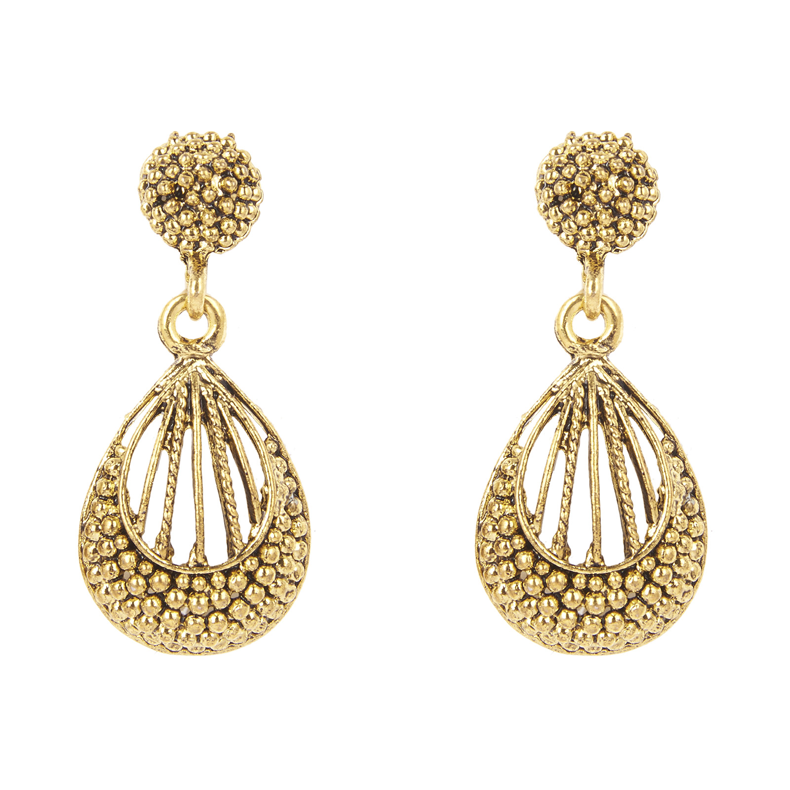 Buy Shining Jewel Dull Gold Spiky Studs For Women (SJ65) Online @ ₹155 ...