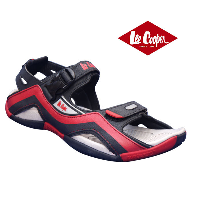 Buy Lee Cooper Men Sandal 4526 Black Red Online @ ₹1274 from ShopClues