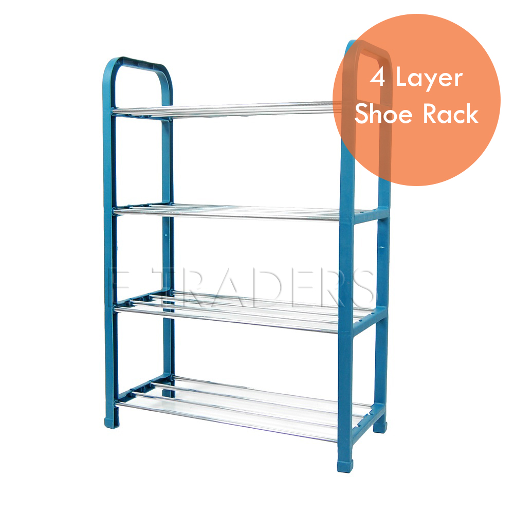 Buy 12 Pairs 4 Layer Shoe Rack Shoe Stand Shoe Shoe Chappal Stand, SRT6 Online ₹700