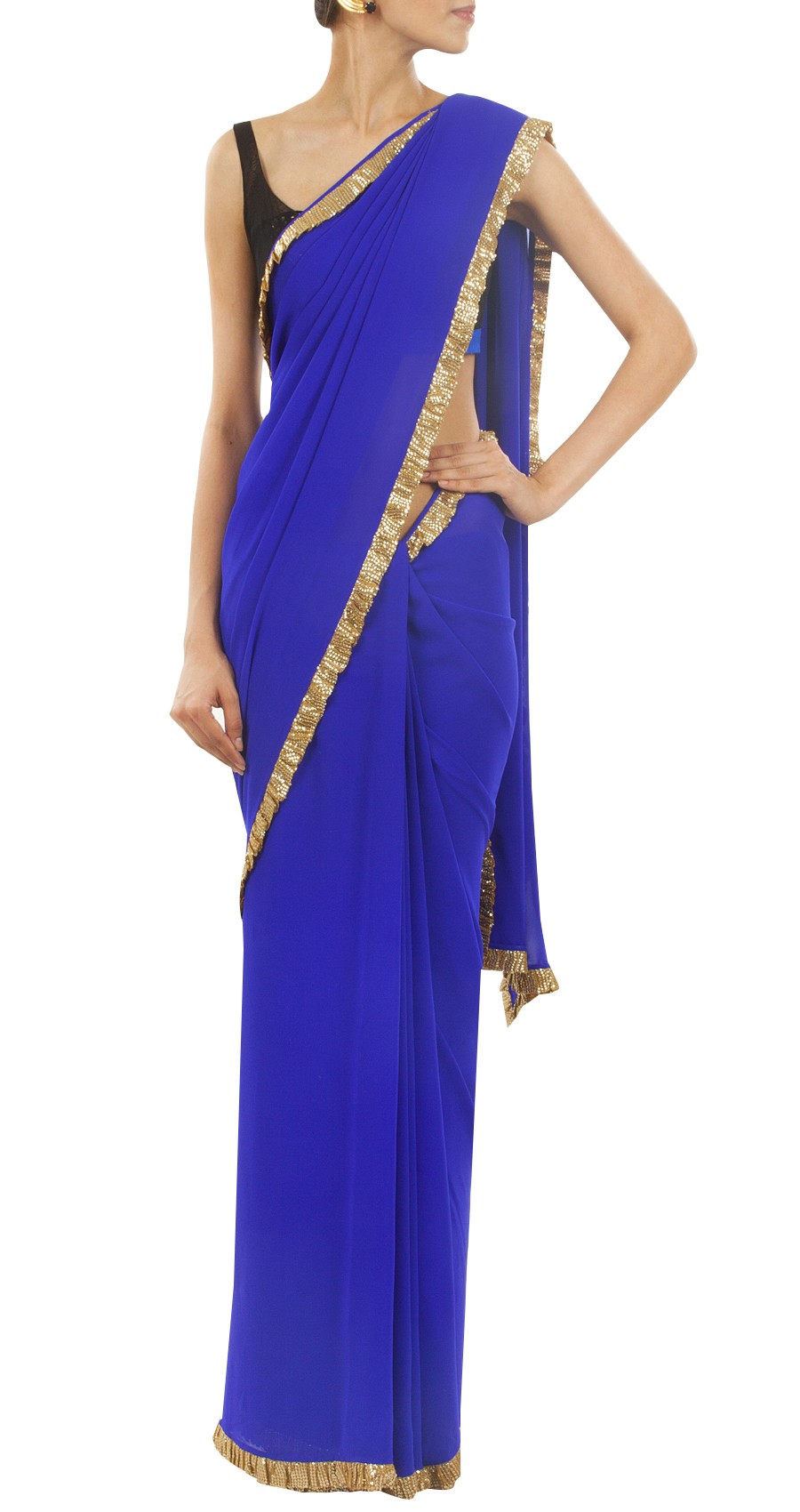 Deepika Padukone Padukone Blue Saree Batameez Dil (Royal Blue) Prices ...