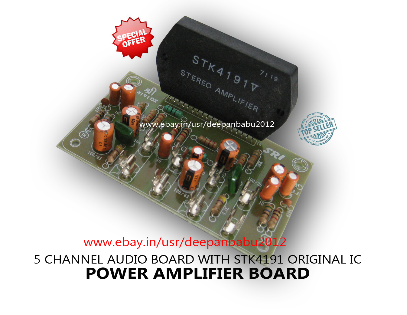 240W RMS STEREO AUDIO AMPLIFIER KIT, STK4191 ORIGINAL IC , Recievers