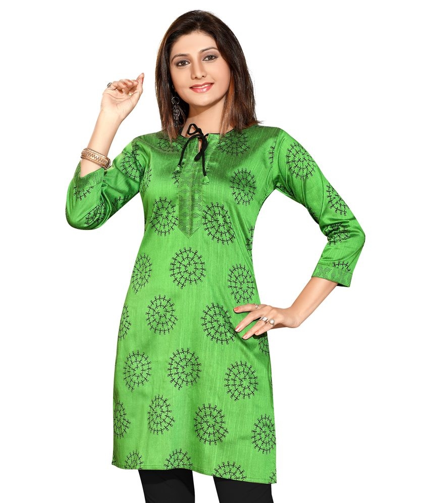 Buy Parrot Green Colour Stylish Kurti Online @ ₹698 from ShopClues