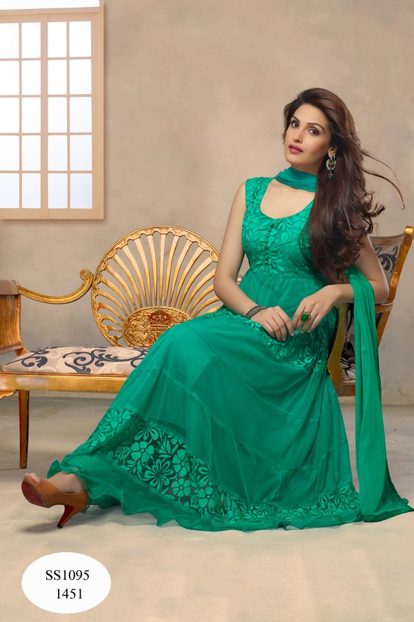 Buy Stutti Fashion Brasso Rama Color Anarkali Dress Online @ ₹598 from ...