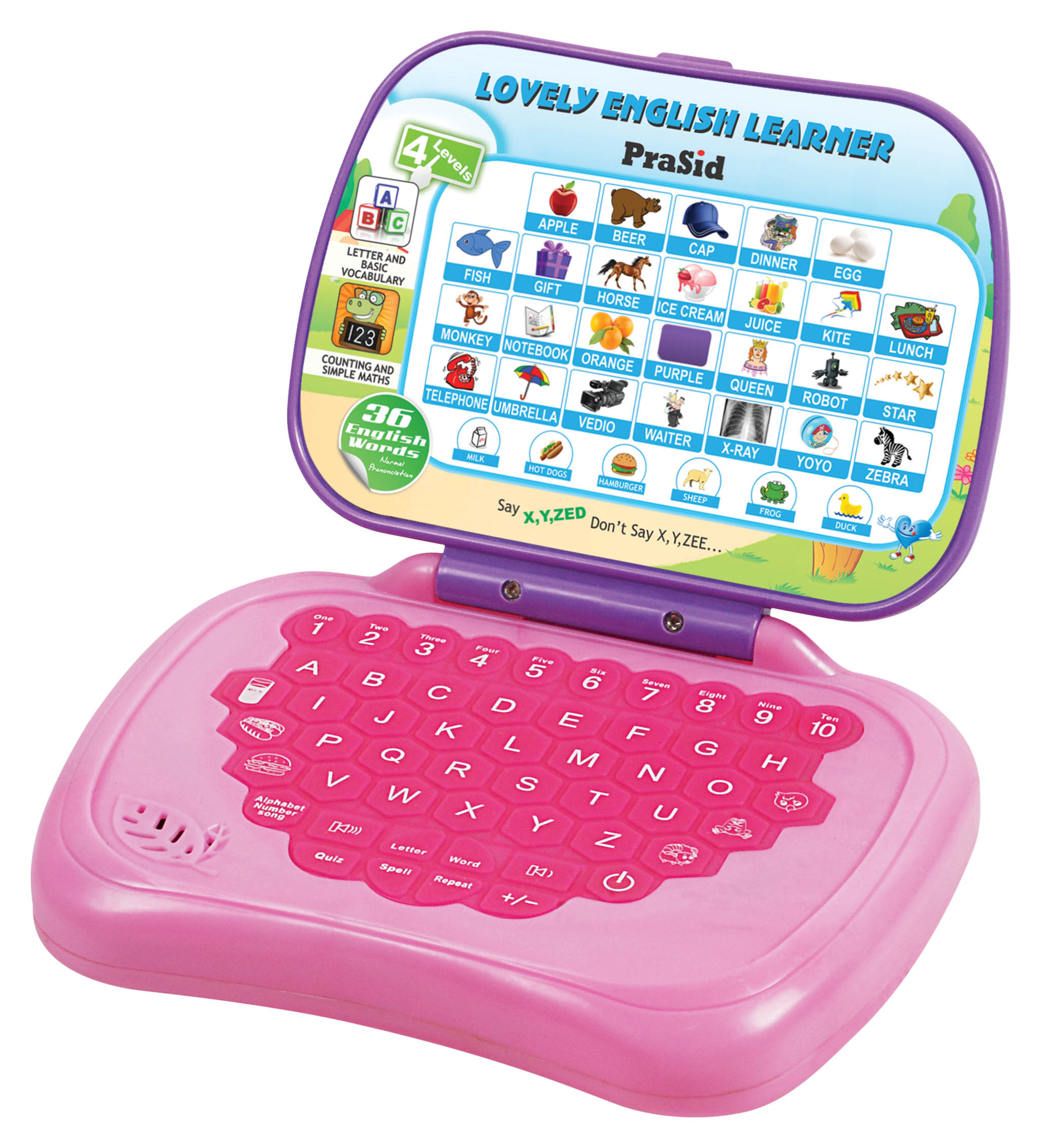 Buy PraSid Lovely English Learner Kids Laptop PinkPurple Online @ ₹339 ...