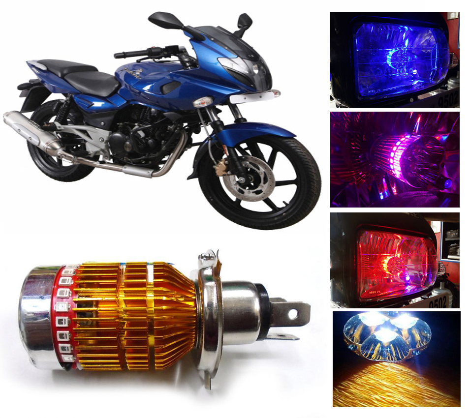 Buy THE ONE CUSTOM 3 Led H4 Headlight With Multi Color Flashing Ring