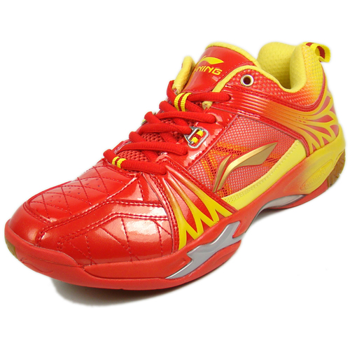 Lining Titan Limited Edition Indoor Gumsole Sports Shoes-Red/Yellow