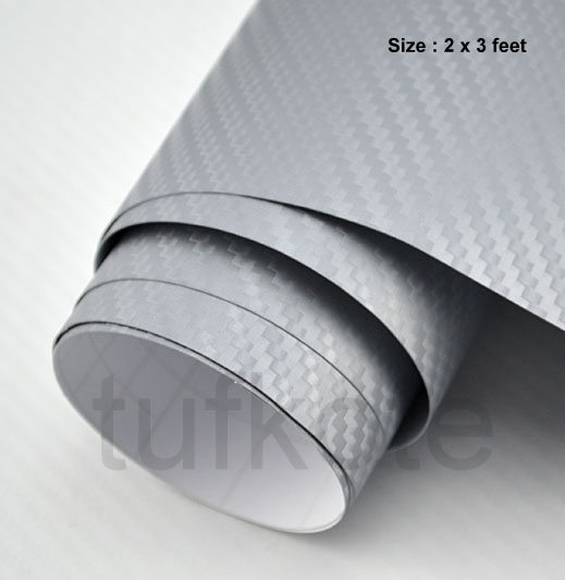 Buy 3d Carbon Fiber Silver Twill Weave Matte Design Decal Vinyl Film 24 X 36 Inches Online 8225