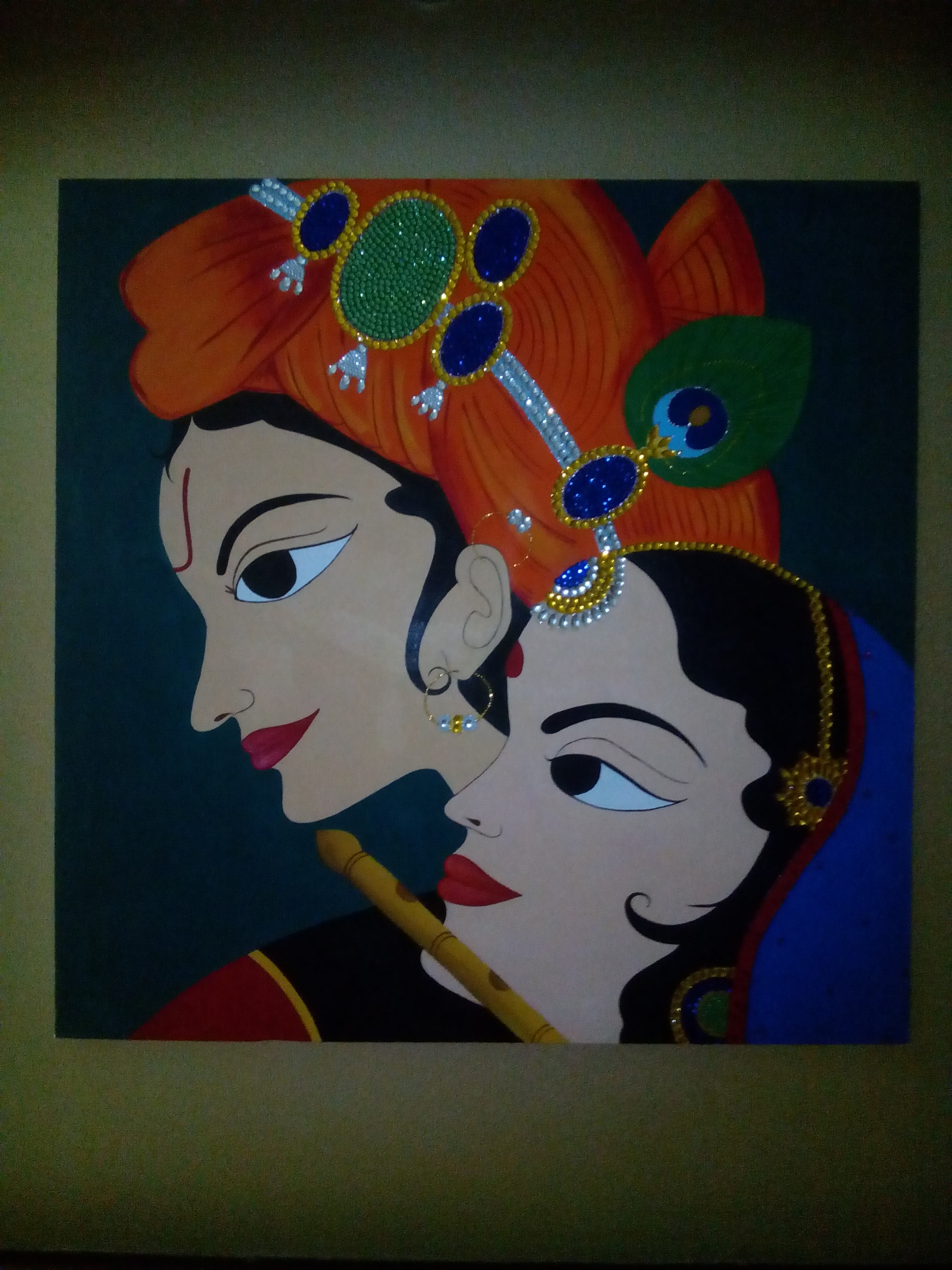 Buy radha krishna painting Online ₹2000 from ShopClues