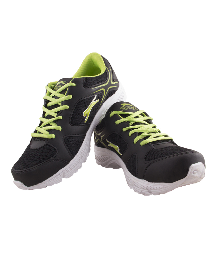 Buy Slazenger Mens Black,Green Laceup Running Shoes Online ₹999 from