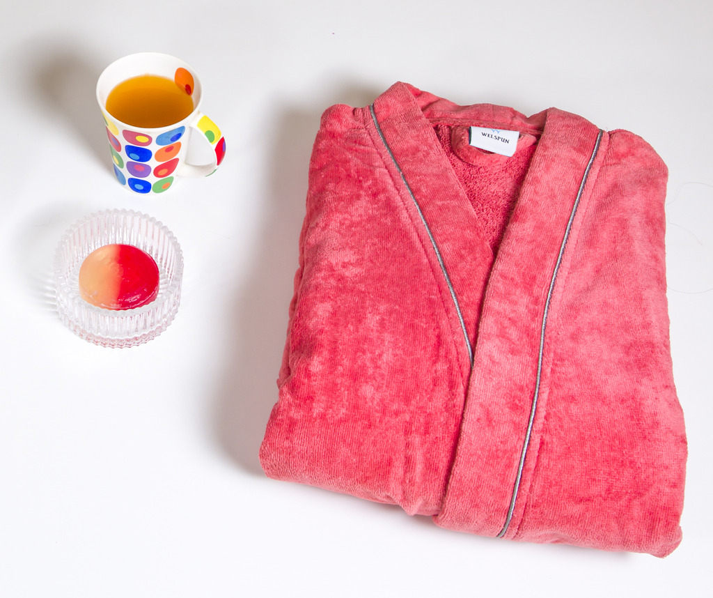 Buy Spaces by Welspun Enrobe Cotton Large Bathrobe Cinnabar Online