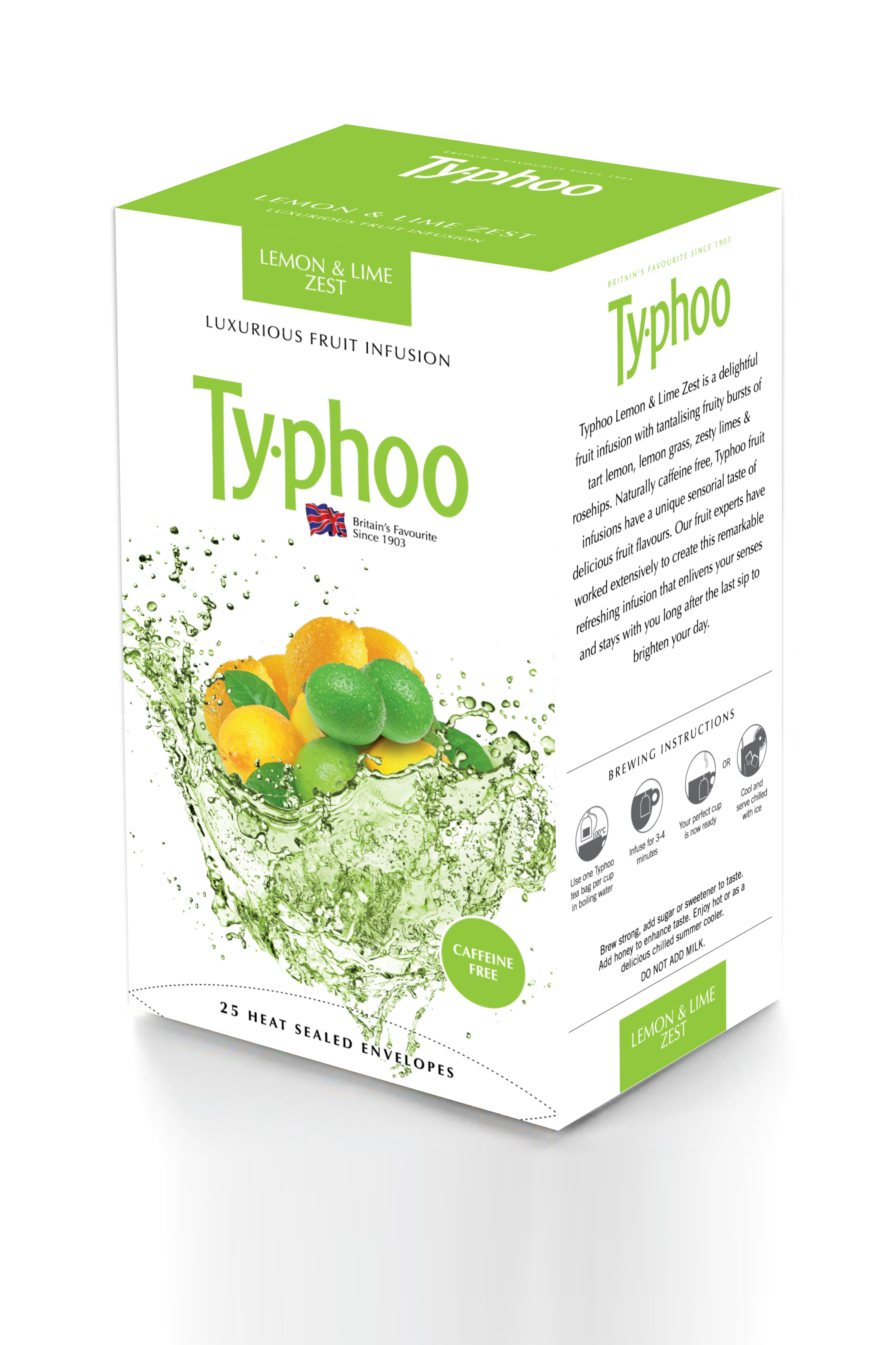 Buy Typhoo Lemon and Lime Zest Fruit Infusion TeaCaffeine Free , 25