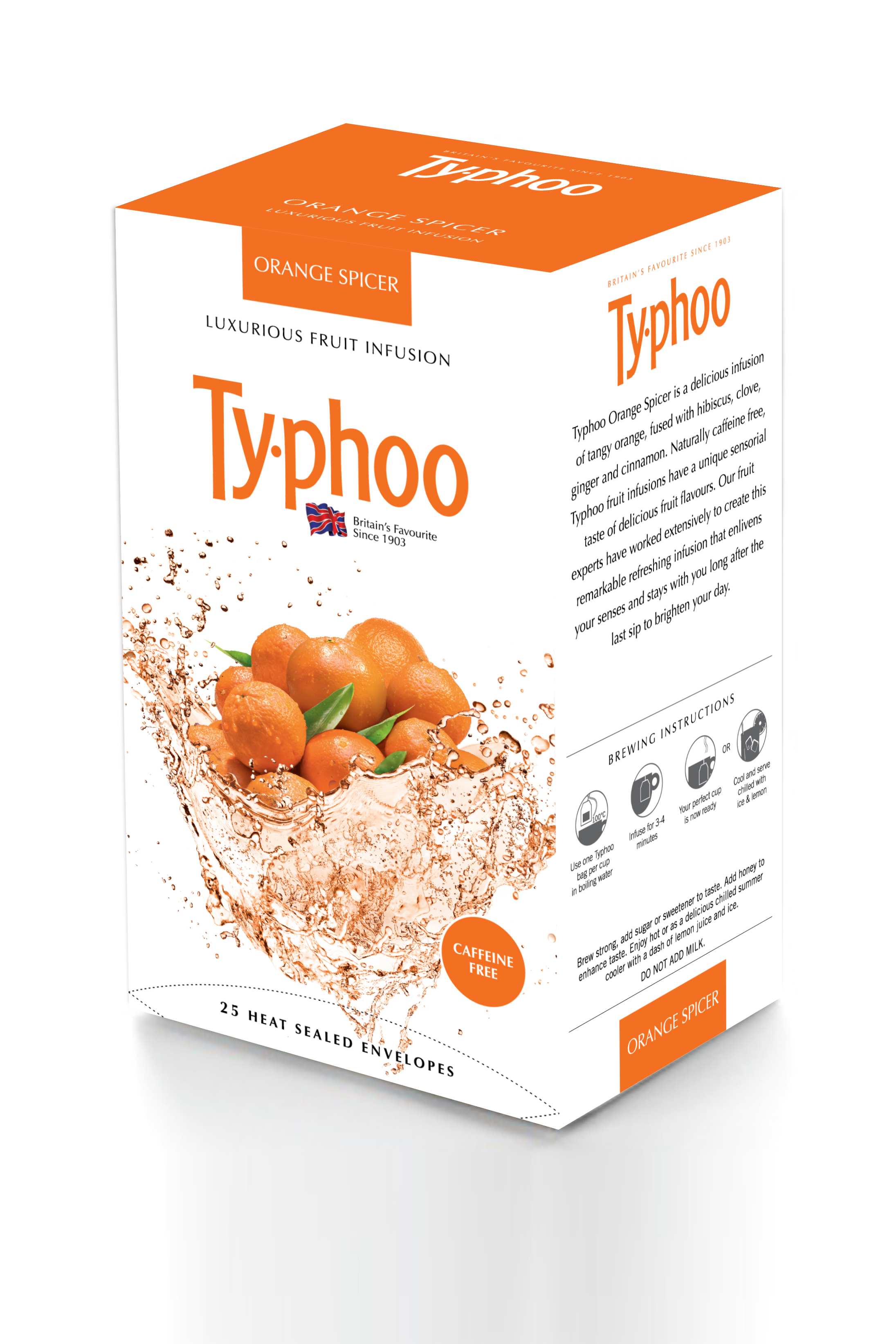 Buy Typhoo Orange Spicer Fruit Infusion Tea, 25 Tea Bags Online ₹259