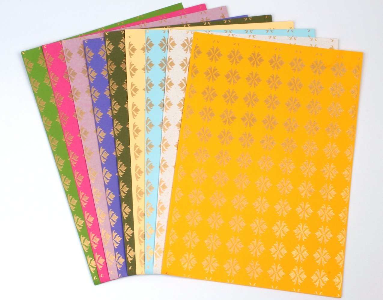 Buy 10 A4 Size Craft Paper Sheets with Single Side Decorative Pattern