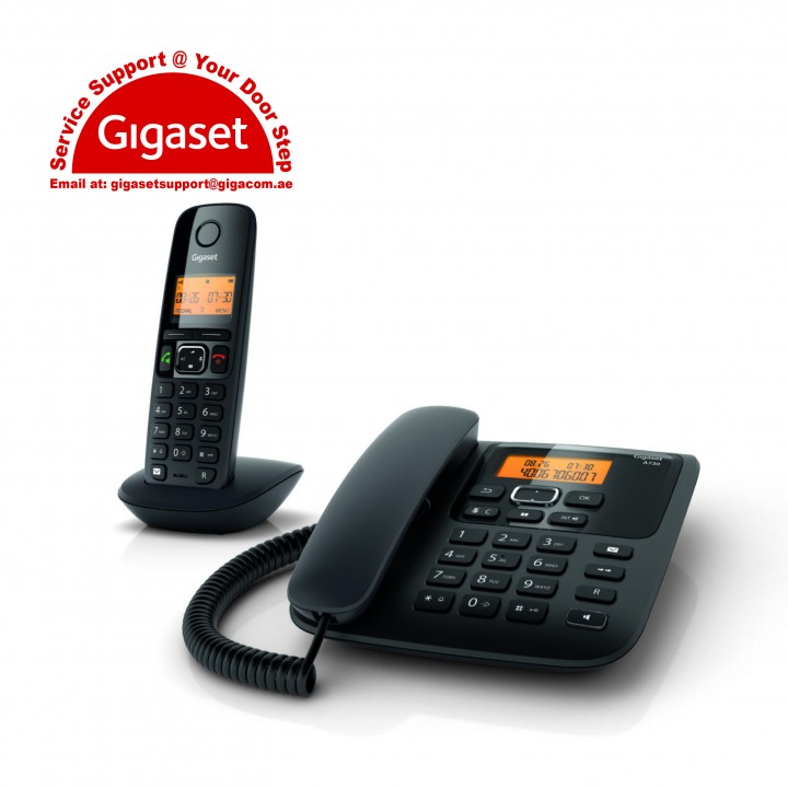 Gigaset A730 Corded Cordless Combo Phone (Black)