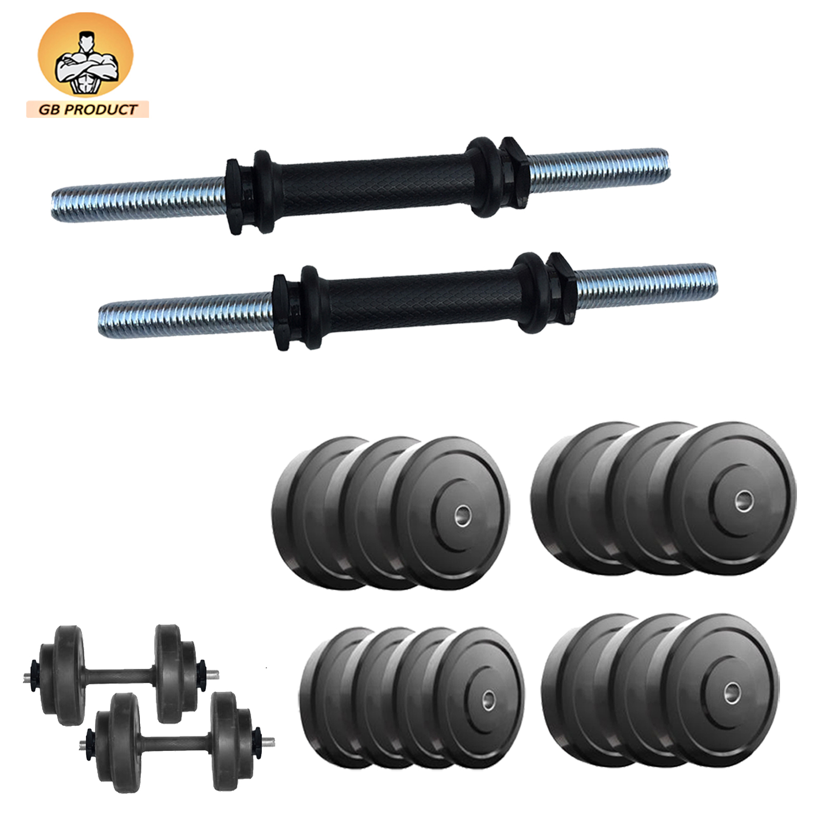 Buy GB PRODUCT 30 KG ADJUSTABLE DUMBBELL SET Online ₹1400 from ShopClues