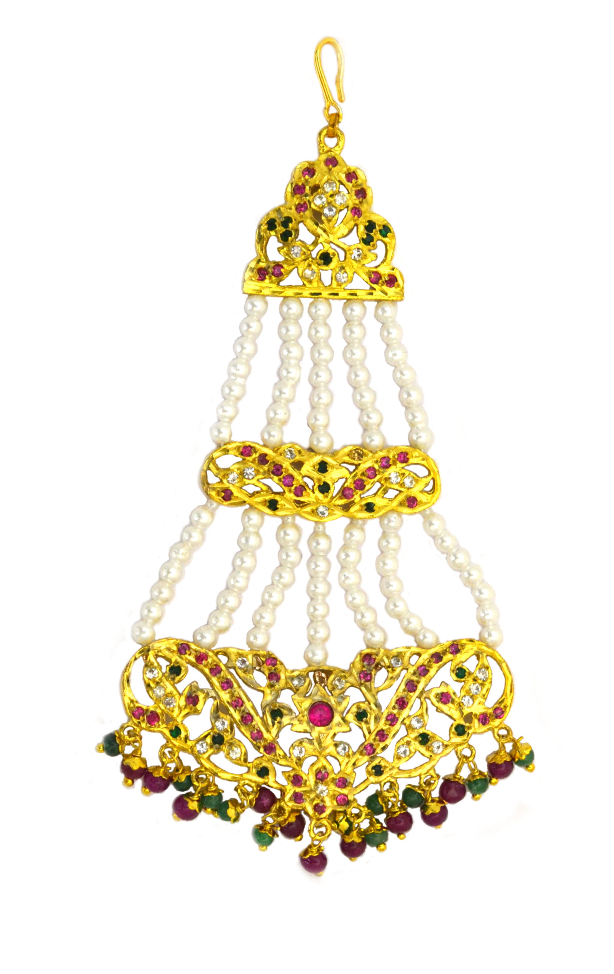Buy Jadau Pakistani Jhumar Passa Online @ ₹2030 from ShopClues