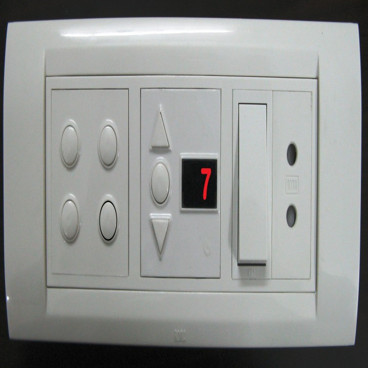 6 Module Switch Board with Remote 3Lights & 1Fan + Remote + 1 Switch