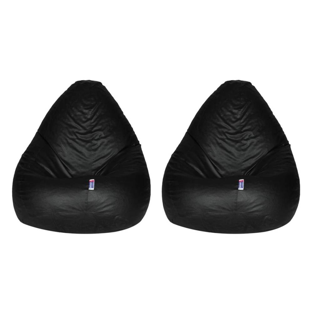Buy Bean Bag Cover Set Of 2 In Black XXL des0118 Online 1799 From buy-bean-bag-cover-set-of-2-in-black-xxl-des0118-online-1799-from