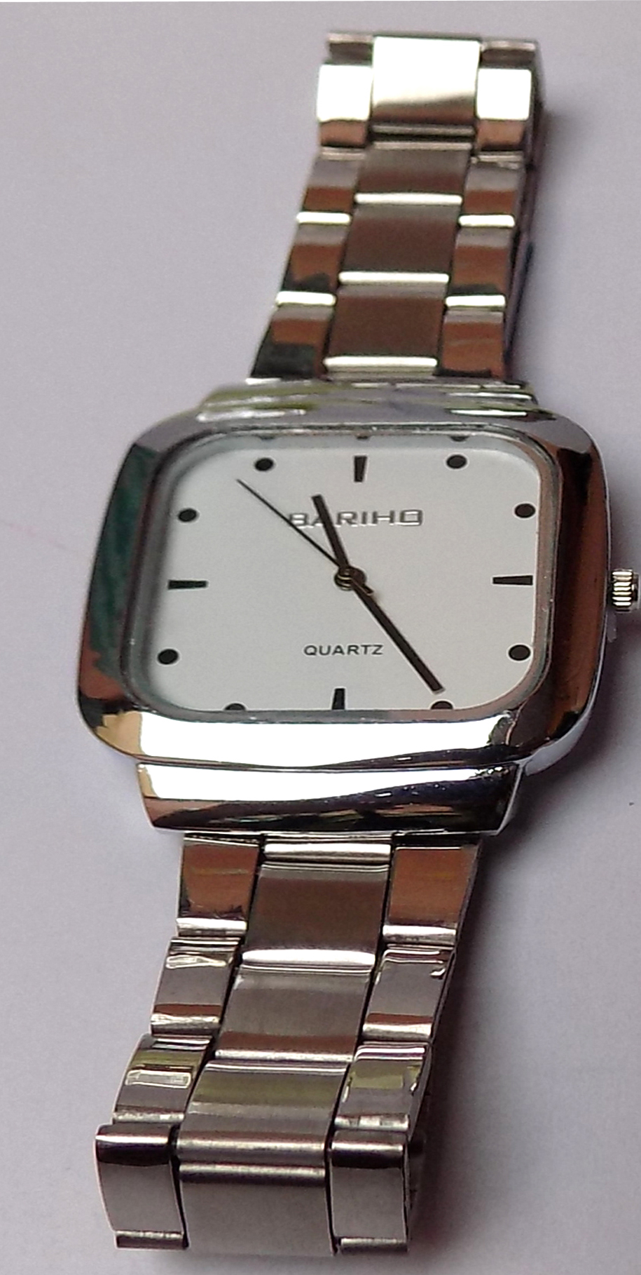 Buy Formal Look White Square Dial Stainless Steel Chain Formal Mens