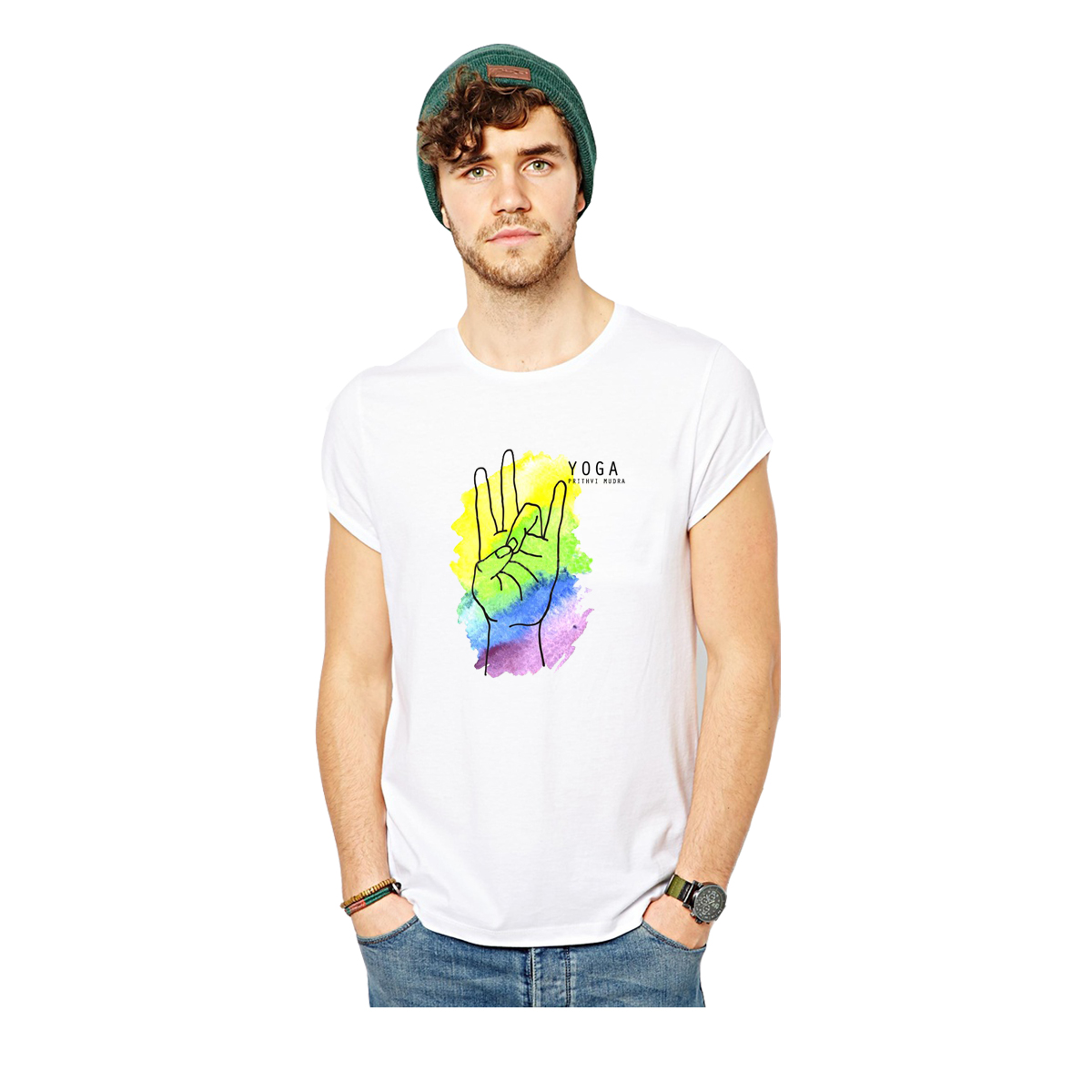 Buy PRITHVI MUDRA GRAPHIC PRINTED T-SHIRT Online @ ₹399 from ShopClues