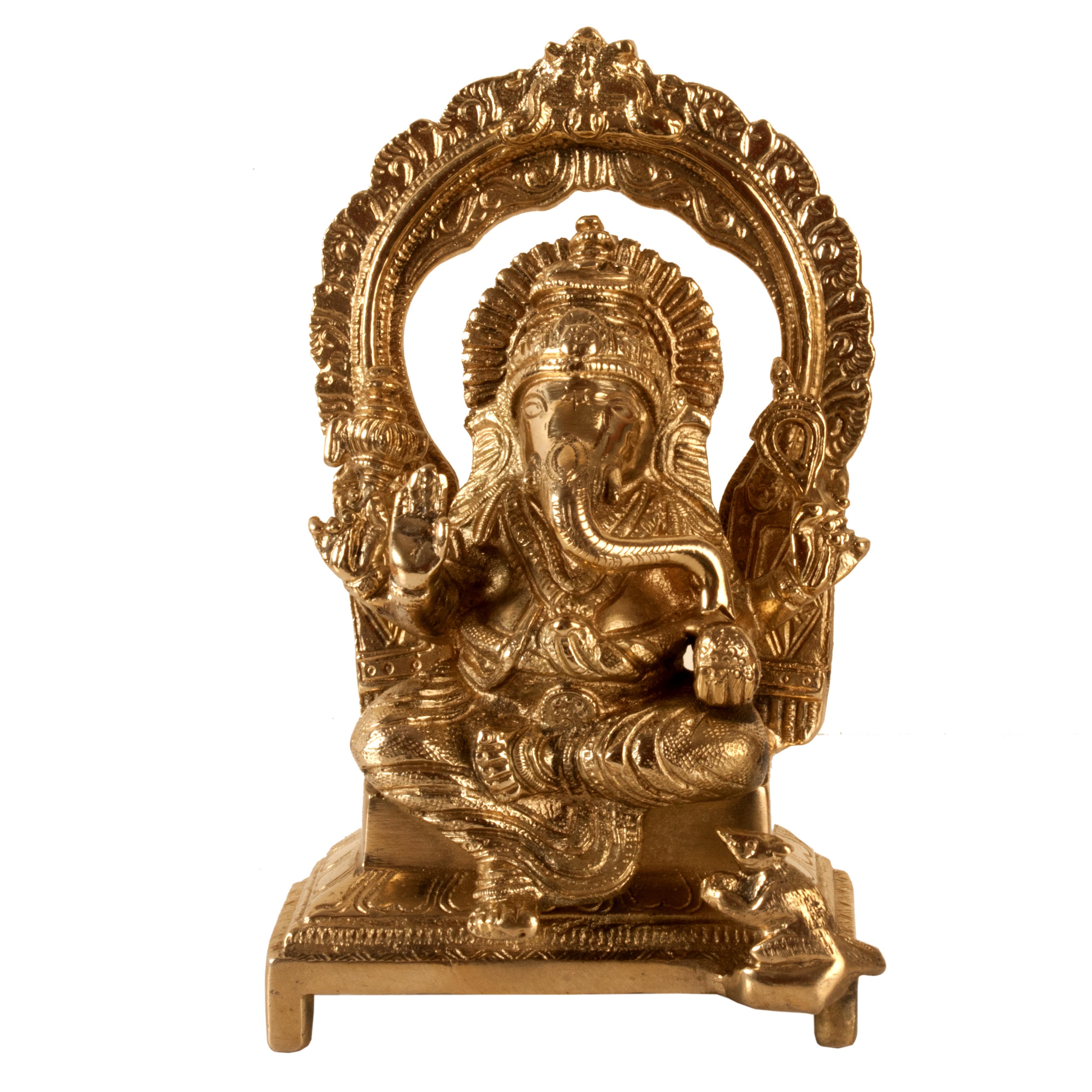 Buy Brass Ganesh Ji With Mushak Online @ ₹2498 From Shopclues