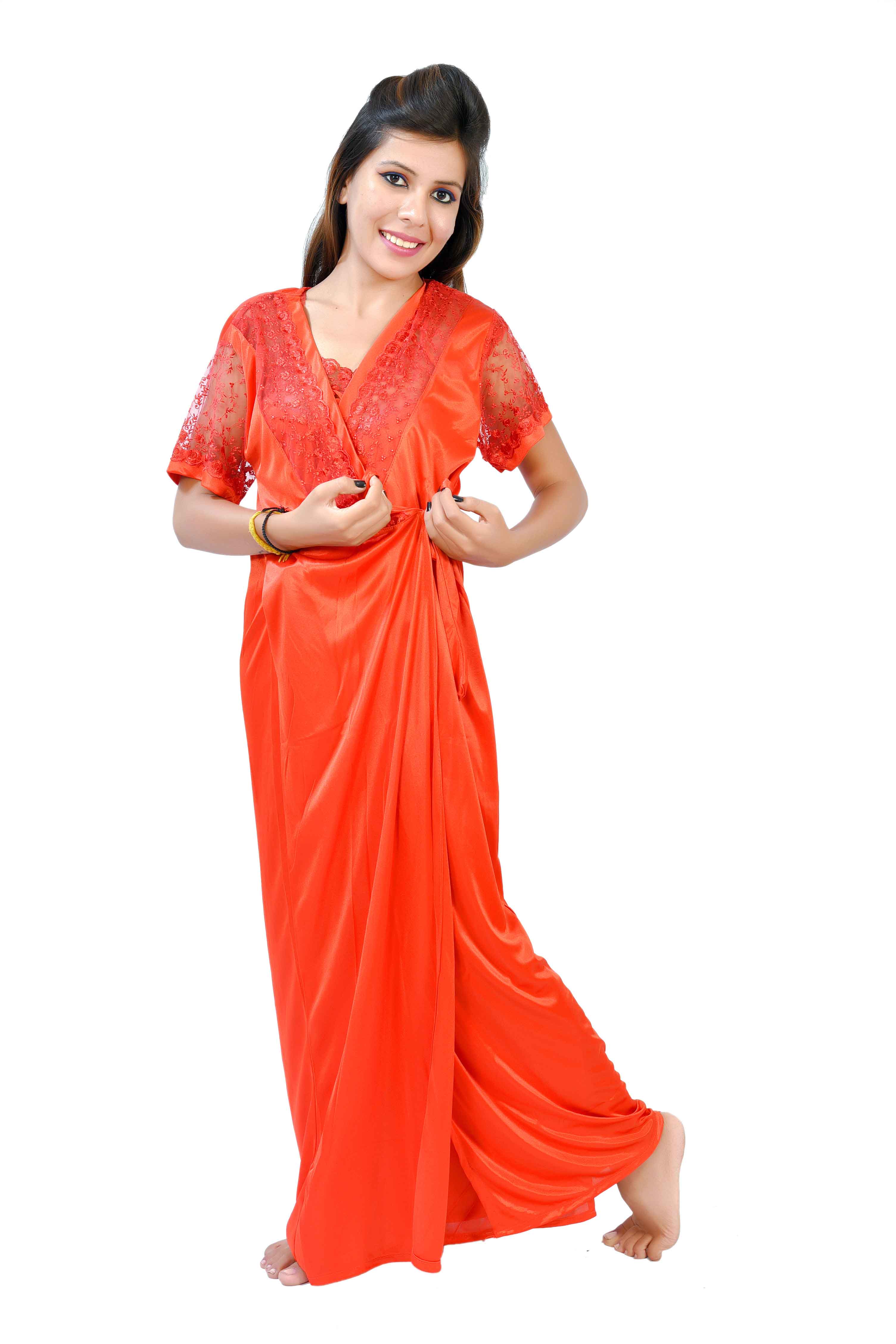netted night gown