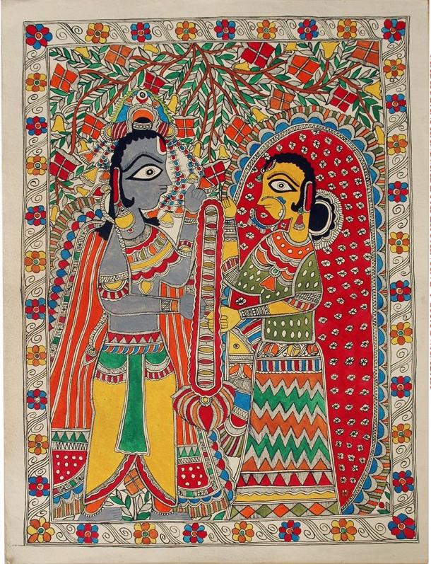 Buy Madhubani Painting of Sita Swayamvar Online @ ₹799 from ShopClues