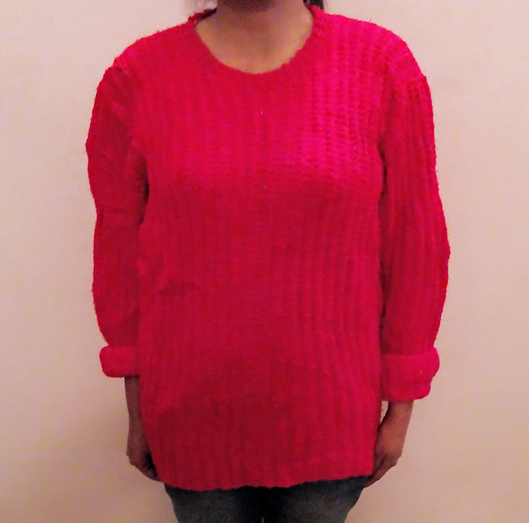 Buy Red crochet sweater Online ₹450 from ShopClues