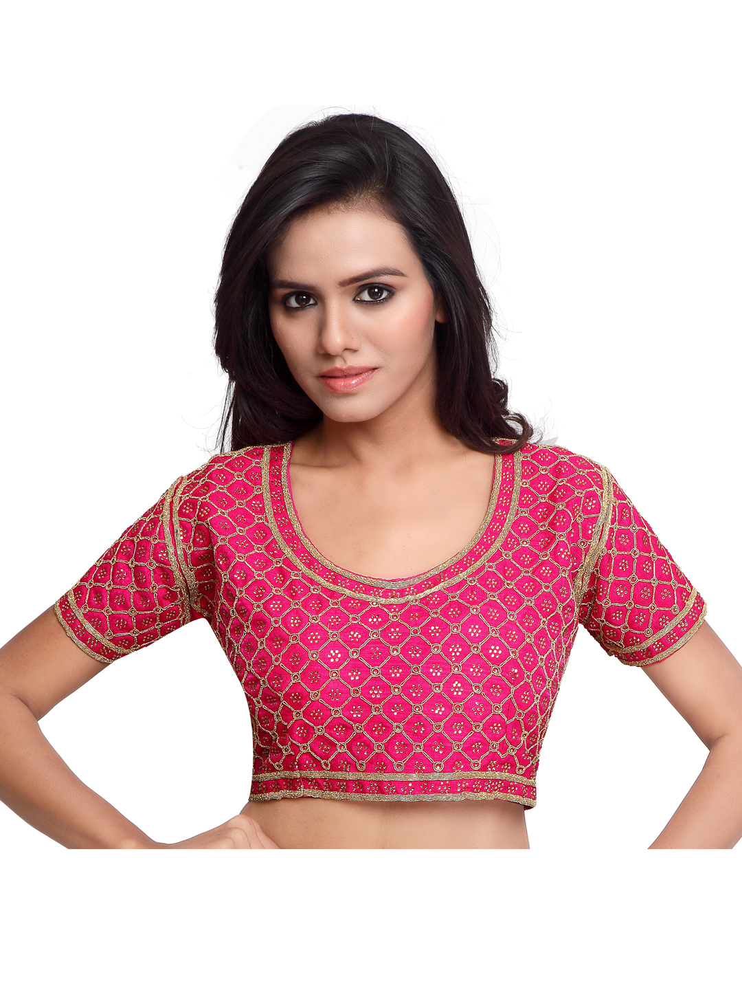 Buy Surat Tex Red Color Raw Silk Embroidered Readymade saree blouse ...