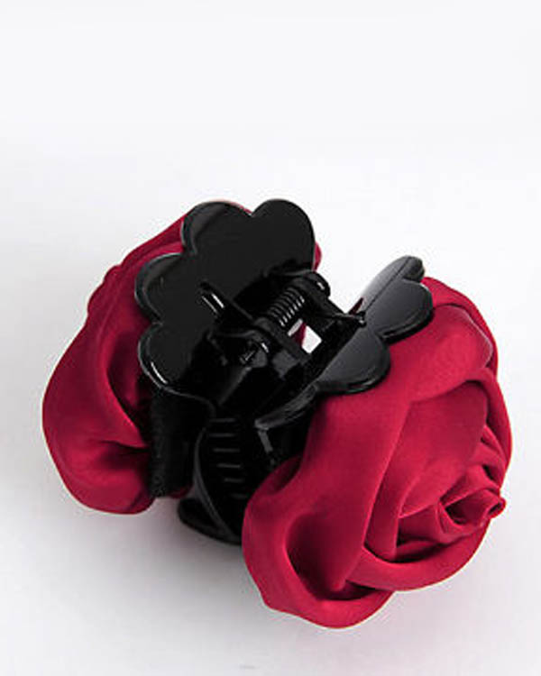Buy Young Forever Claret Red Rose Jaw Clip Hair Clutcher For Women By CrazeeMania Online ₹460