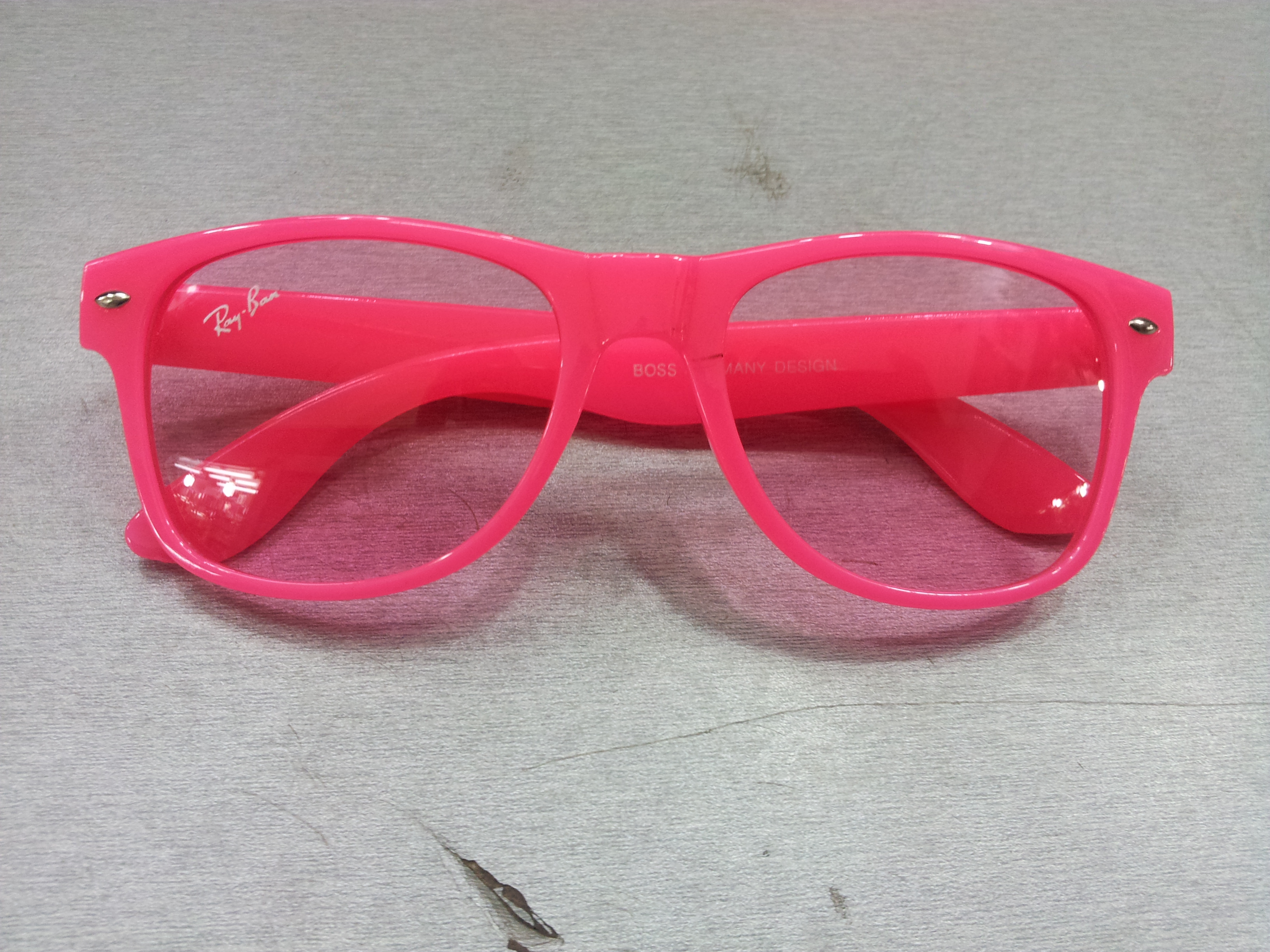 Buy Hot Pink Wayfarer Cute, Sexy Sunglasses Neon Pink Clear Online ...