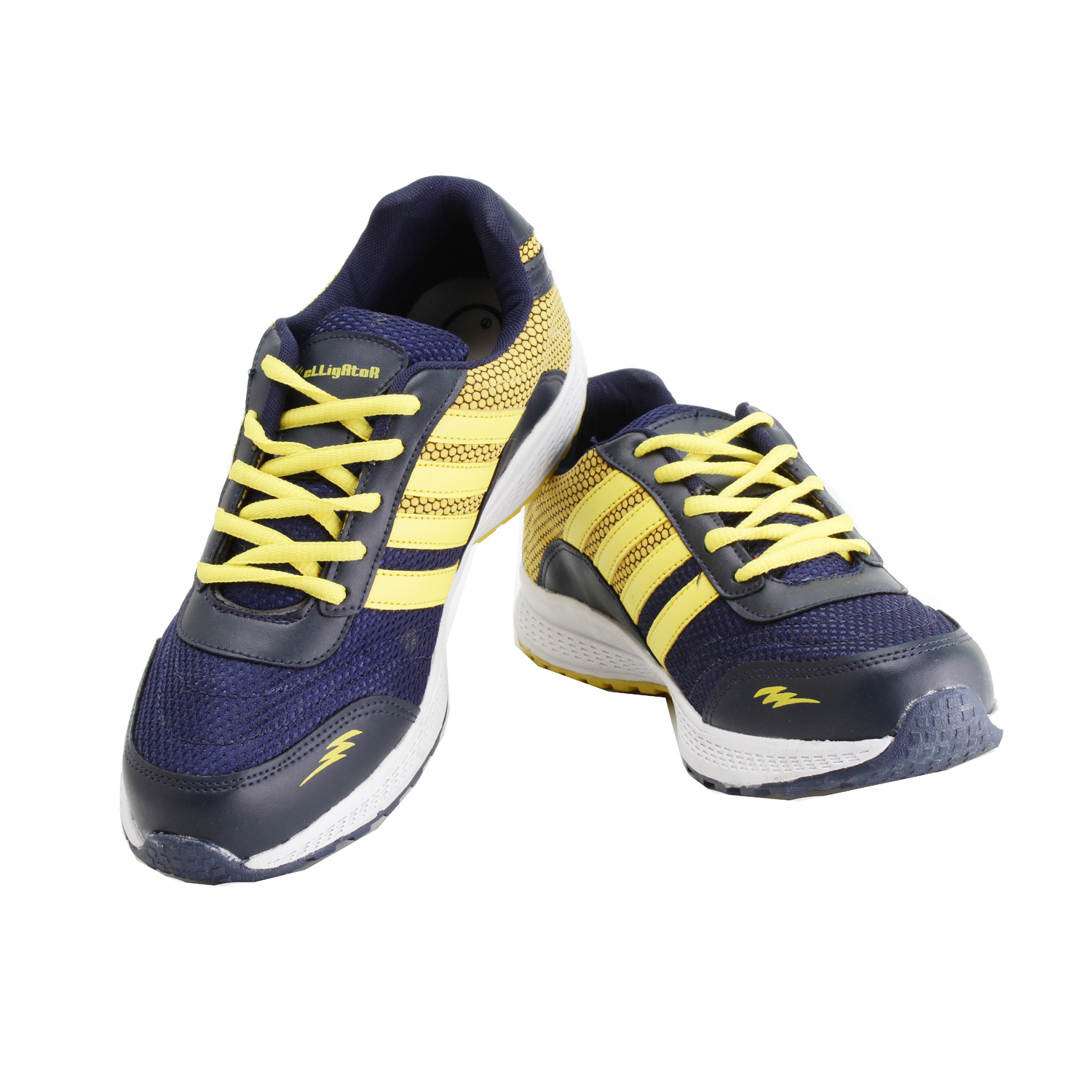 Buy Elligator 1508 Navy Blue Yellow Stylish Sports Shoes For Men Online ...