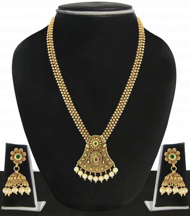 Buy Zaveri Pearls Exotic pearl Necklace Set-ZPFK4879 Online @ ₹690 from ...