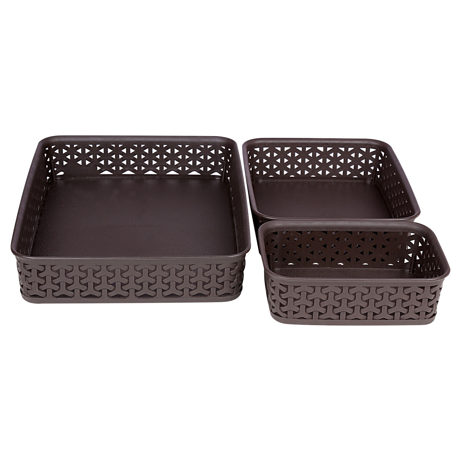 Buy Bel Casa ROYAL Baskets Set of 3 Pieces (A4, A5 and A6), Brown ...