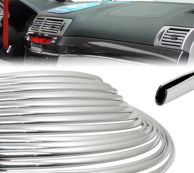 Buy DIY U Style Flexible Chrome Silver Car Truck Door Edge Guard Trim ...